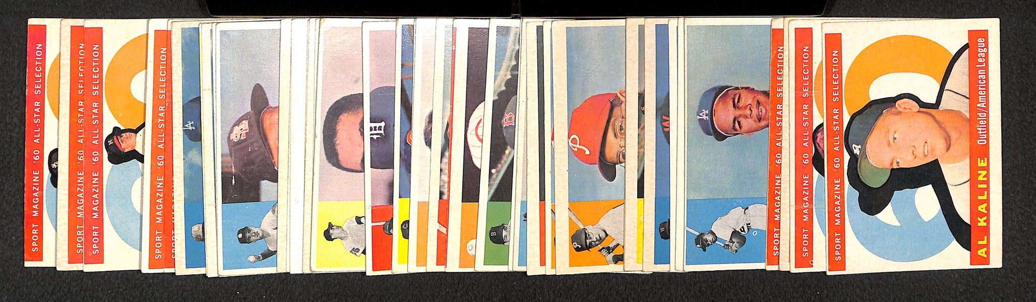 Lot of 42 Assorted 1960 Topps Baseball High Number Cards w. Al Kaline