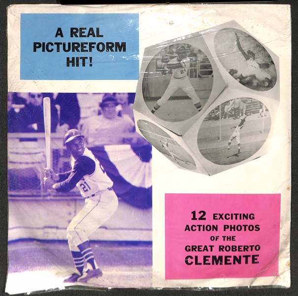 1970-72 Roberto Clemente Pictureform Pack Which Came Directly From Clemente's Family (Comes with Copy of the letter of provenance from Roberto's Wife Vera) 