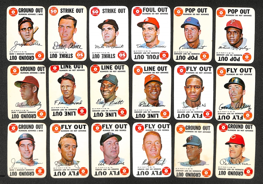 1968 Topps Game Cards Complete 33 Card Set w. Mickey Mantle