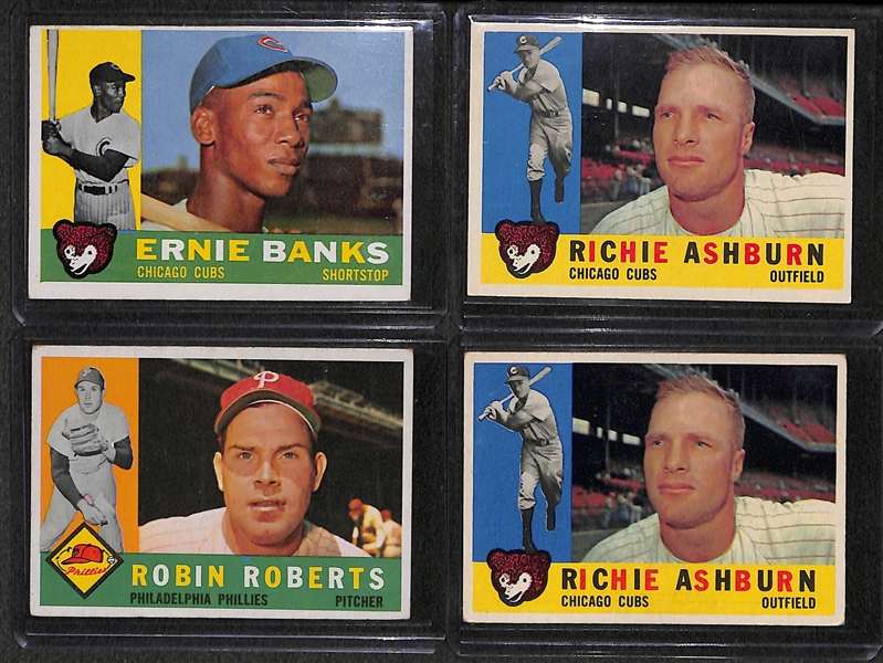 Lot of 400+ 1960 Topps Baseball Cards w. Ernie Banks