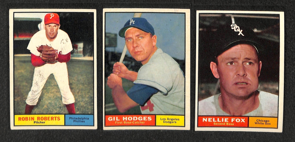 Lot of Approx 370 1961 Topps Baseball Cards w. Warren Spahn