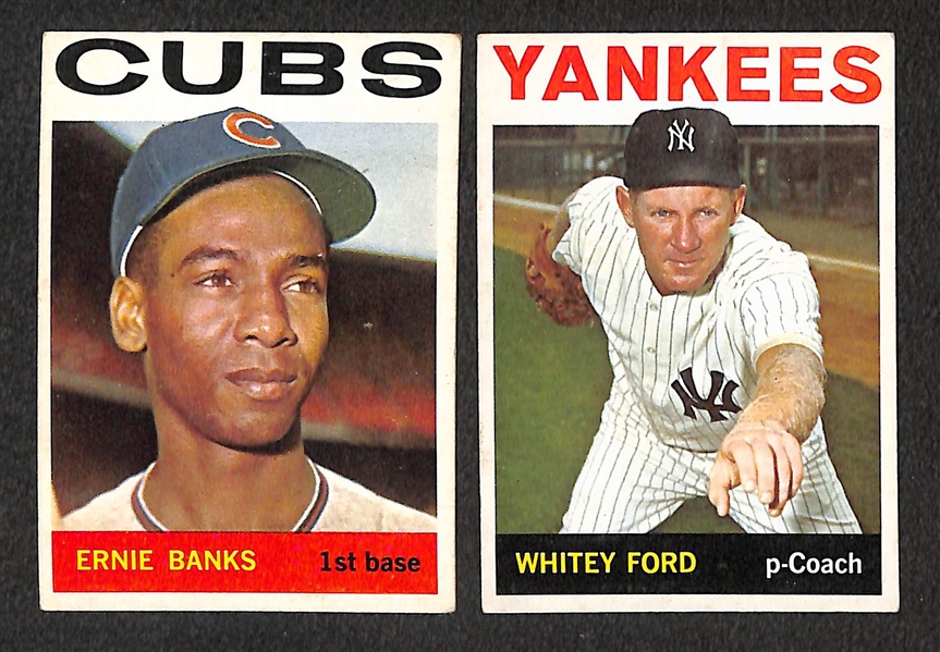 Lot of 330 - 1964 Topps Baseball Cards w. Ernie Banks & 6 Hi #s