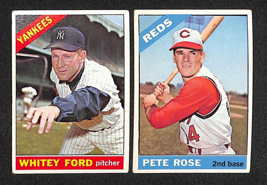 Lot of 200 - 1966 Topps Baseball Cards w. Mantle