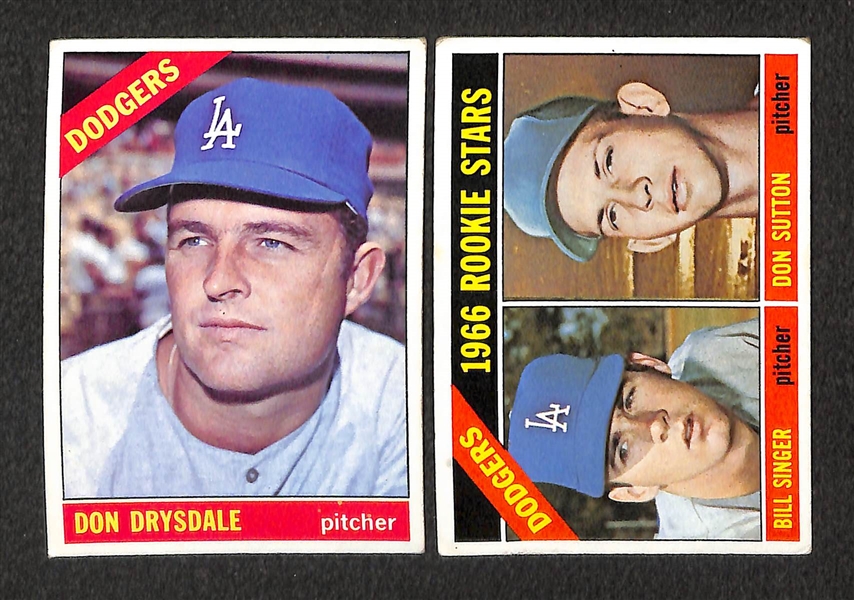 Lot of 200 - 1966 Topps Baseball Cards w. Mantle