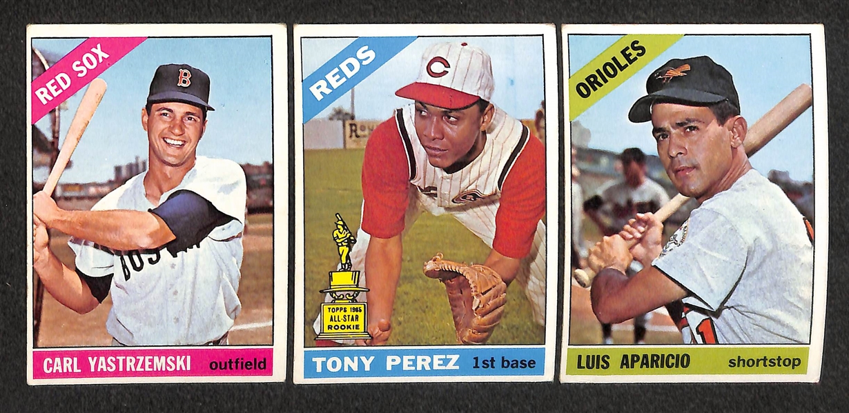 Lot of 200 - 1966 Topps Baseball Cards w. Mantle