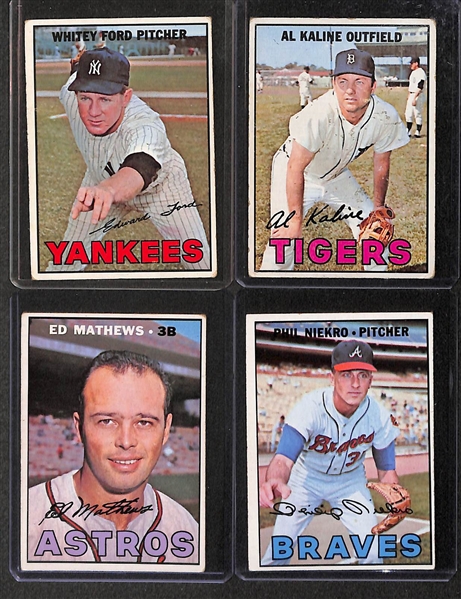 Lot of 400+ 1967 Topps Baseball Cards w. Ford