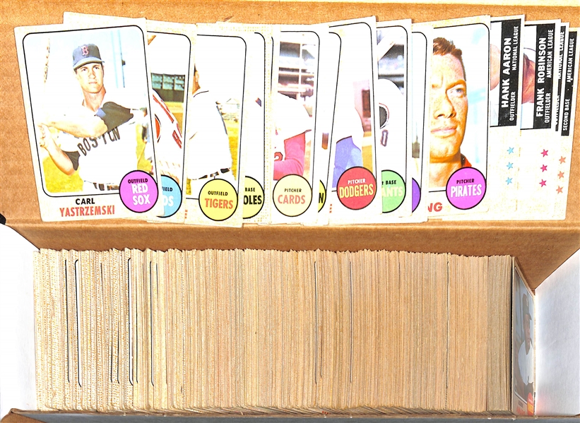 Lot of 400+ 1968 Topps Baseball Cards w. Yastrzemski