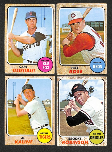 Lot of 400+ 1968 Topps Baseball Cards w. Yastrzemski
