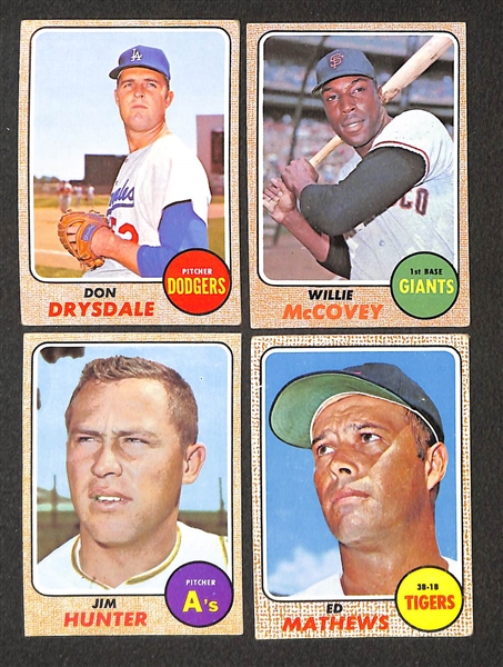 Lot of 400+ 1968 Topps Baseball Cards w. Yastrzemski