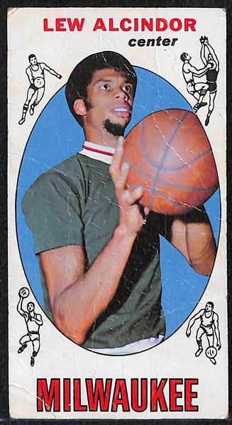 Lot of 3 - 1969-70 Topps Basketball Star Cards - Alcindor RC, Chamberlain, Havlicek RC