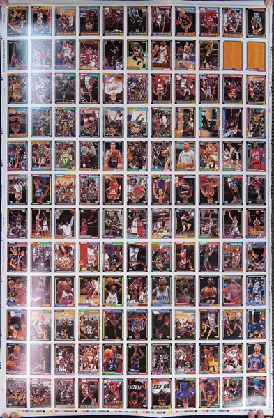 Lot of 2 - 1992 Topps Basketball Uncut Sheets w. Shaquille O'Neal