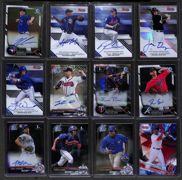 Large Lot Of Baseball Base & Prospect Cards w. Autographs