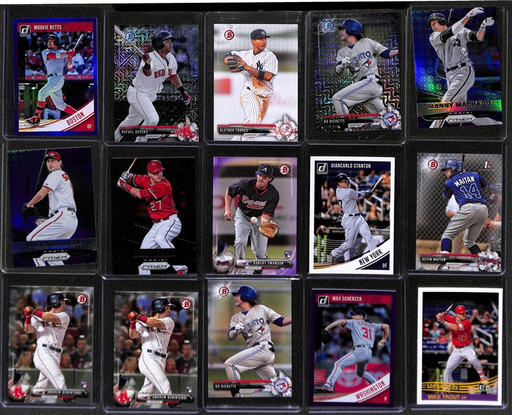 Lot Of 150 Baseball Base/Stars/Relic Cards w.Piazza & Arenado