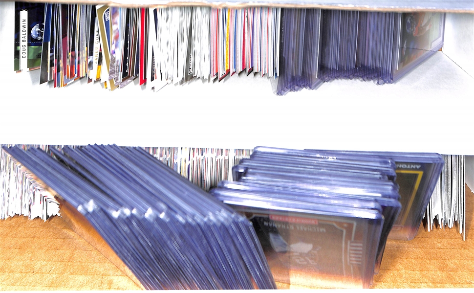 Two 2 Row Boxes Of Football Base & Star Cards