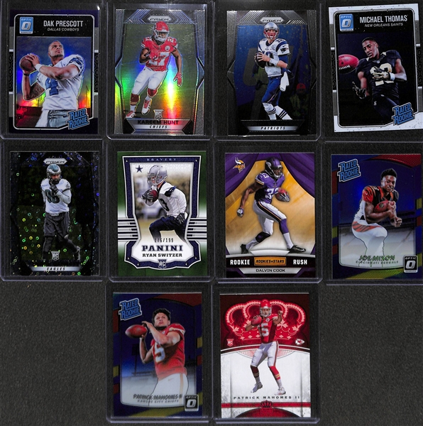 Two 2 Row Boxes Of Football Base & Star Cards
