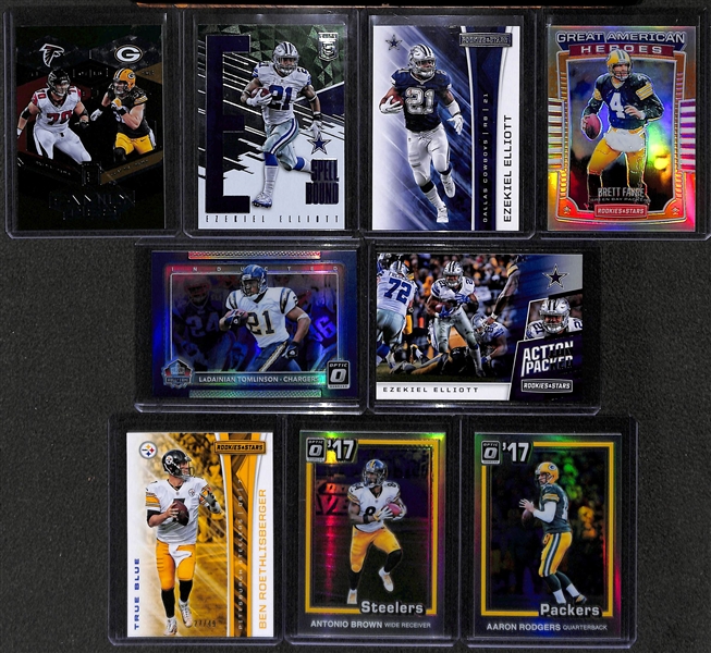 Two 2 Row Boxes Of Football Base & Star Cards