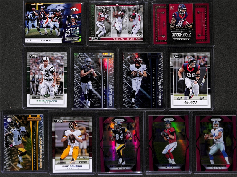 Lot Of 40 Football Parallel Card w. John Elway 1/1
