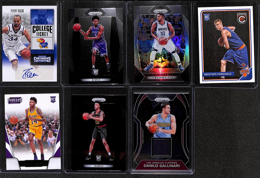 Large Lot OF Basketball Stars/Autos/Numbered Cards w. Curry