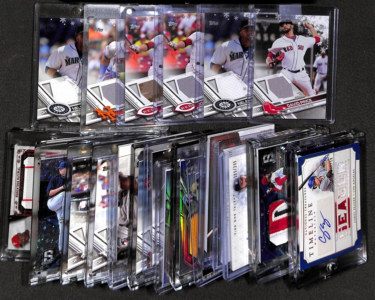 Lot Of 21 Baseball Auto & Relic Cards w. Corey Seager Autograph Patch Card