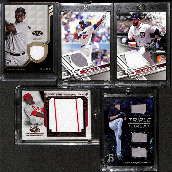 Lot Of 21 Baseball Auto & Relic Cards w. Corey Seager Autograph Patch Card