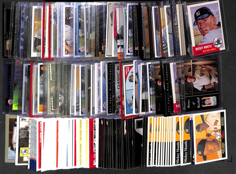 Lot of 150+ Recent Mickey Mantle Cards (Mostly 1980s to Present)