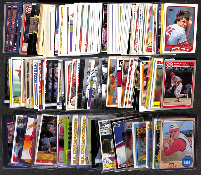 Lot of 180+ Pete Rose Cards from 1968-1980s