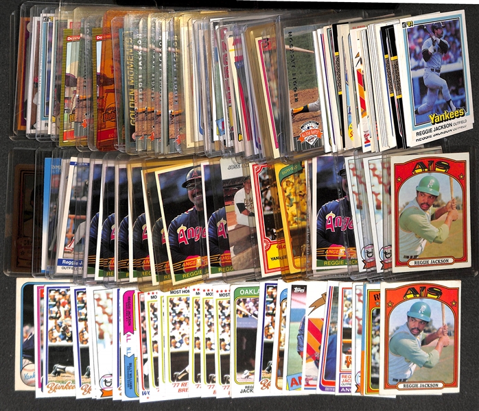 Lot of 120+ Reggie Jackson Cards (1972-Present)