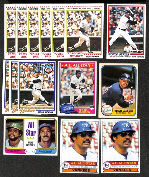 Lot of 120+ Reggie Jackson Cards (1972-Present)