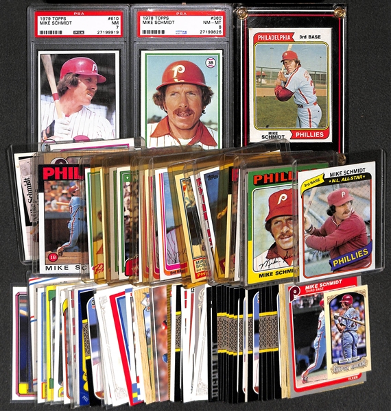 Lot of 80+ Mike Schmidt Cards 1974-1980