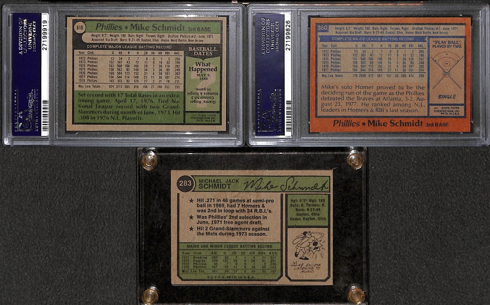 Lot of 80+ Mike Schmidt Cards 1974-1980