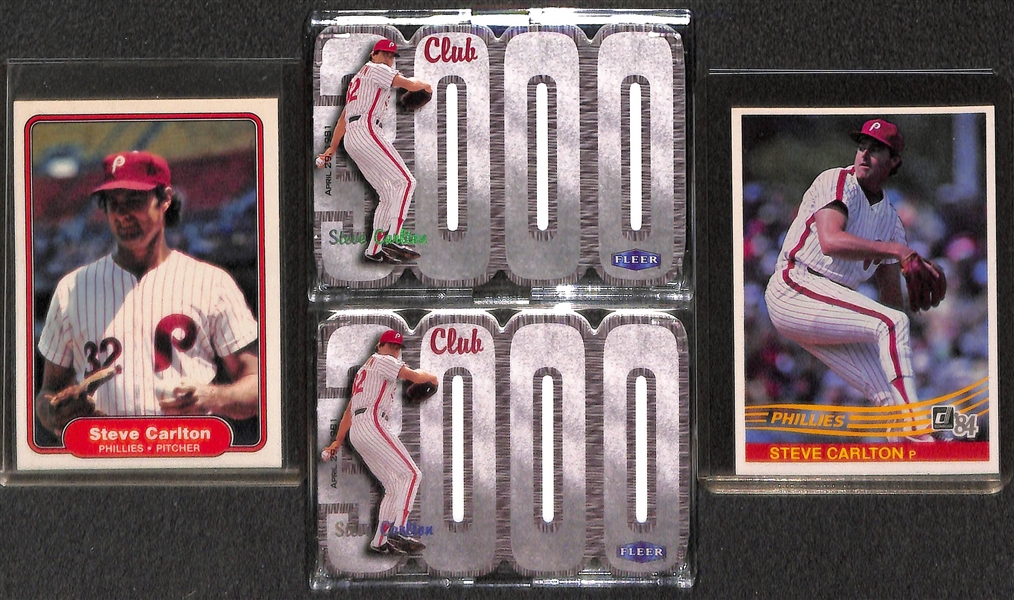 Lot of 80+ Steve Carlton Cards including 1978 Topps PSA 9