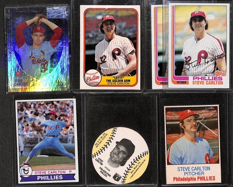 Lot of 80+ Steve Carlton Cards including 1978 Topps PSA 9