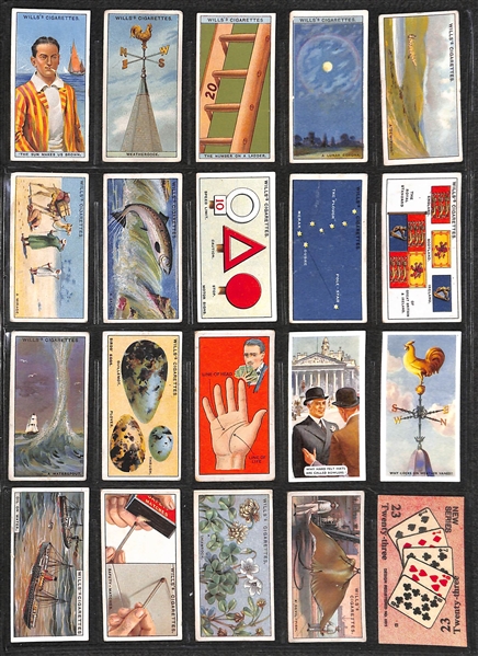 Lot of 236 1910s-1940s Cigarette Cards of Sports, Comical, & Animals w.  Golfer Edward Ray