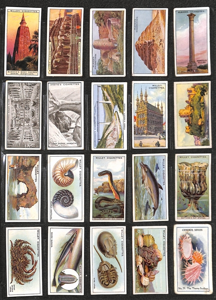 Lot of 236 1910s-1940s Cigarette Cards of Sports, Comical, & Animals w.  Golfer Edward Ray