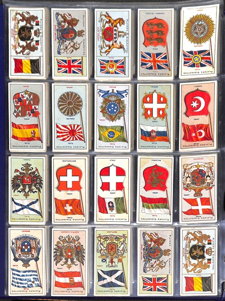 Lot of 240 1910s-1940s Cigarette Cards of Primarily Scenery & Flags