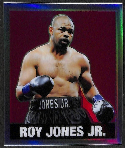 Lot of 4 - 2018 Leaf Originals Metal Cards w. Earl Campbell #6/7, Roy Jones Jr #4/10, Ronald Acuna Rookie, & Kyle Kuzma