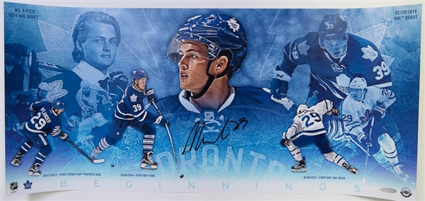 William Nylander Autographed 12 x 26 Beginnings Collage - UDA