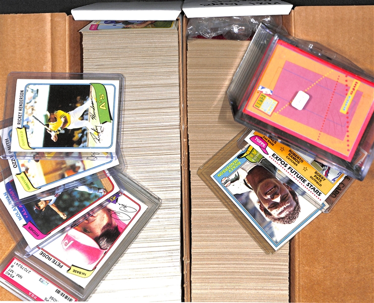 1980 & 1981 Topps Baseball Complete Sets w. 1981 Topps Traded Set & 1980 Pete Rose PSA 8