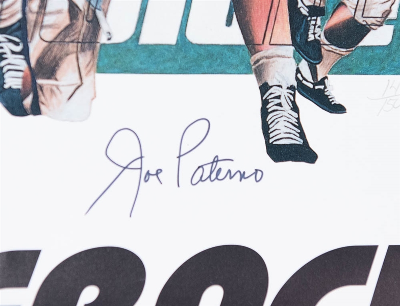 Joe Paterno Autographed Limited Edition Penn State Lithograph/Print
