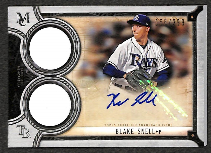 Lot (9) of 2018 Topps Museum Cards w/ Autographs (Pham and Snell), Relics (Werth and Marte), Ohtani Rookie, and Inserts (Gehrig, Koufax, Tanaka)