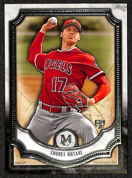 Lot (9) of 2018 Topps Museum Cards w/ Autographs (Pham and Snell), Relics (Werth and Marte), Ohtani Rookie, and Inserts (Gehrig, Koufax, Tanaka)