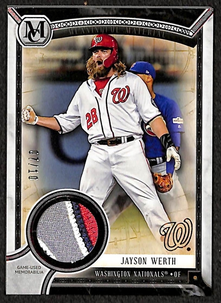 Lot (9) of 2018 Topps Museum Cards w/ Autographs (Pham and Snell), Relics (Werth and Marte), Ohtani Rookie, and Inserts (Gehrig, Koufax, Tanaka)
