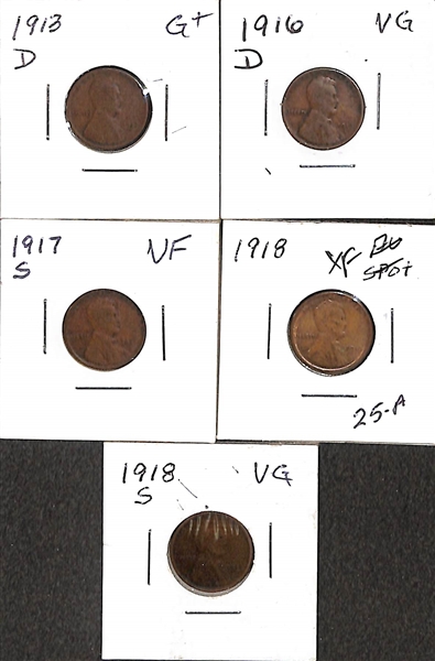 Large Lot of Wheat Pennies - Mostly 1913 through 1960s