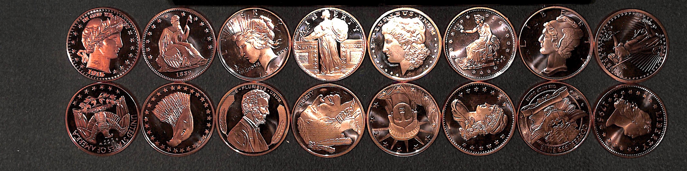 Large Lot of Coins, inc. (33) One Dollar Coins, (13) Liberty Dollar Coins, and (16) Liberty AVDP .999 Copper One Ounce, and (1) 1994 S Jefferson Nickel NGC PF69 