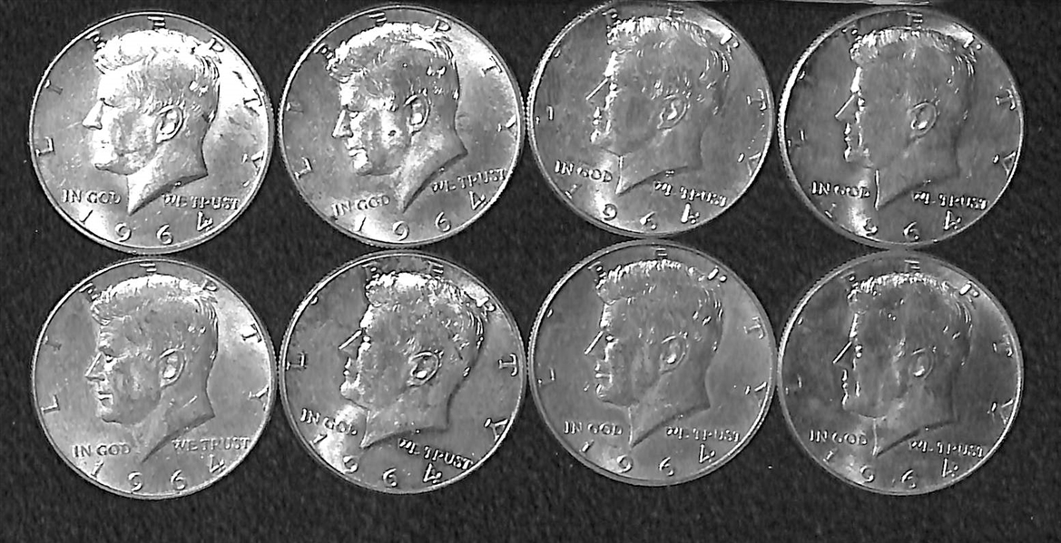 Lot of 28 Franklin Half Dollars & (8) John F. Kennedy Half Dollars - Silver
