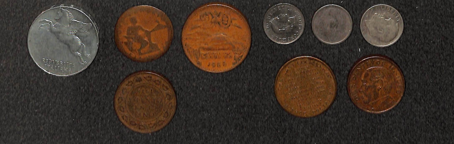 Lot of (8) Morgan Silver Dollars, (3) 1922 Peace Dollars, & (12) Additional Commemorative & Foreign Coins