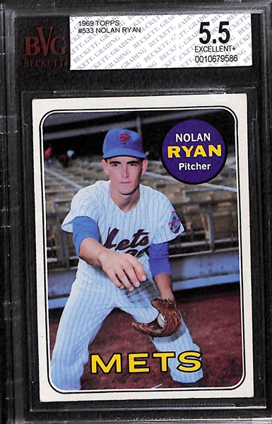 1969 Topps Nolan Ryan (2nd Year) Graded BVG 5.5