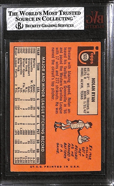 1969 Topps Nolan Ryan (2nd Year) Graded BVG 5.5
