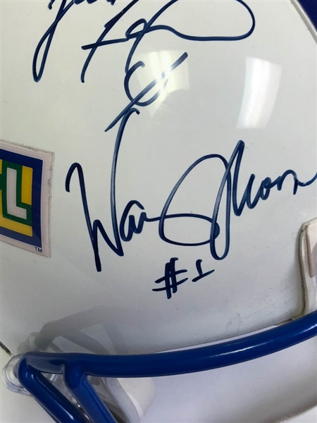 Brett Favre - Warren Moon - Michael Irvin Signed Pro Bowl Full Size Helmet - JSA