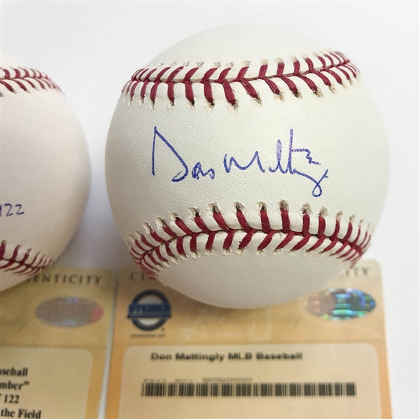 Don Mattingly & Robinson Cano Signed Baseballs - Steiner